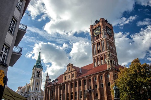 Historic old town centre of Torun in eastern Poland