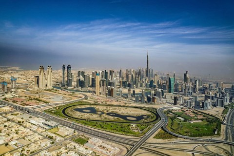Urban landscape of Dubai United Arab Emirates. Shooting Location: Dubai