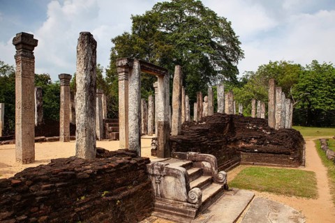 Polonnaruwa - the ruins of an ancient temple, traces of an ancient highly developed civilization.