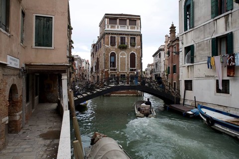 Venice, head building on the Rio di San Giovanni