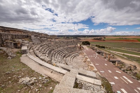 Teatro romano, parque arqueológico de Segóbriga, Saelices, Cuenca, Castilla-La Mancha, Spain