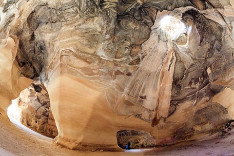 The famous underground national park Beit Guvrin, Israel. Bell Caves - quarries of the 7th century