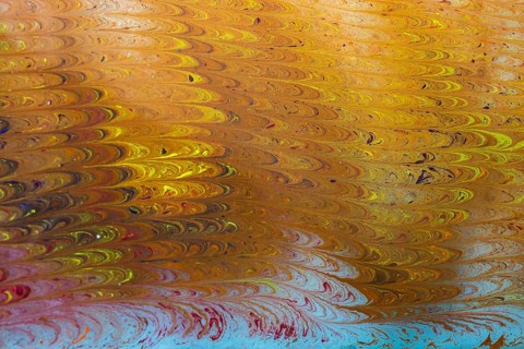 Abstract marbling art patterns in paint as background