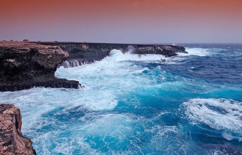 Storm on the coast, Netherlands Antilles, Bonaire, Caribbean, Caribbean Sea, Washington Slagbaai