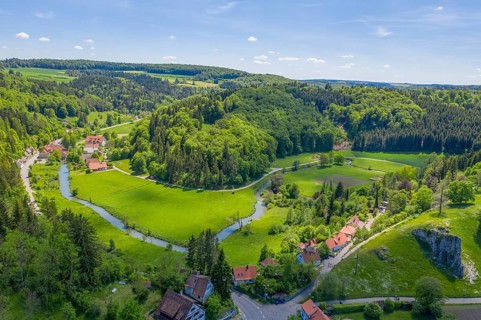 Gundelfingen, valley of the Lauter or Großes Lautertal, left tributary of the Danube, Swabian Alb,