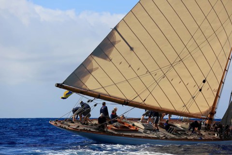 Race Regatta of the last four surviving historic sailing yachts of the 15 metre class during the