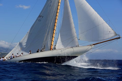 Race Regatta of the last four surviving historic sailing yachts of the 15 metre class during the