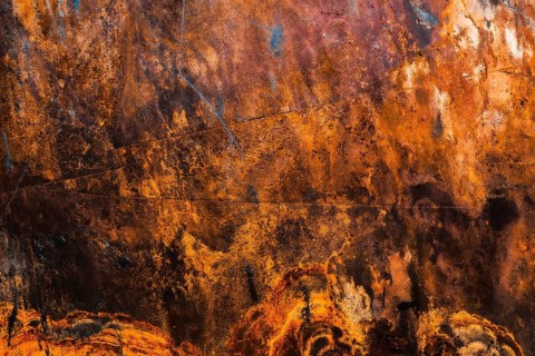Scratched Rough Rusty Stained Surface Texture or Background
