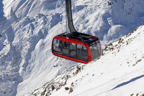 Schnals Senales cable car, Kurzas, Schnalstal Valley, South Tyrol, Italy