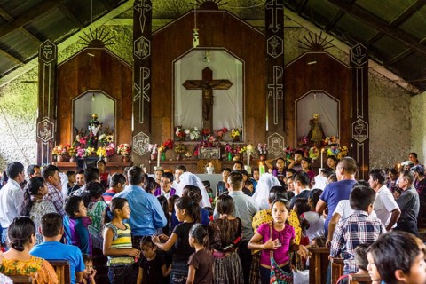 Celebration of community weddings in Lancetillo, La Parroquia, Reyna area, Quiche, Guatemala,