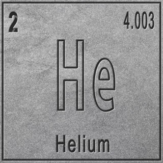 Helium chemical element, Sign with atomic number and atomic weight, Periodic Table Element, silver