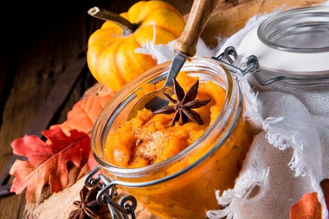 An autumnal rustic pumpkin