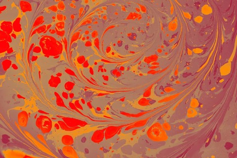 Abstract marbling floral pattern for fabric, tile design. background texture