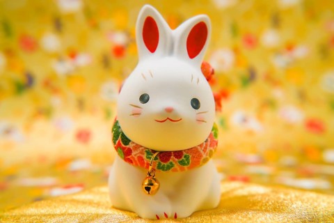 Rabbit year New Year material (New Years card). Shooting Location: Yokohama-city kanagawa