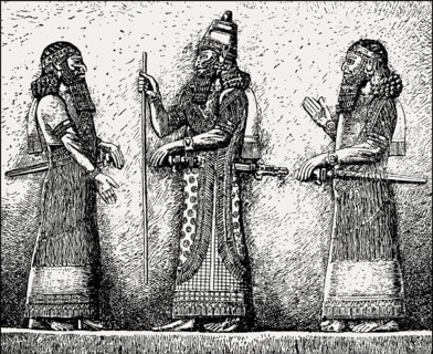 King Sargon II and his Grand Vizier, bas-relief from Dur-Sharrukin, Khorsabad, Iraq