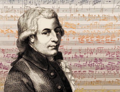 Wolfgang Amadeus Mozart, 1756 – 1791, composer of classical music, First Viennese School, notesheet