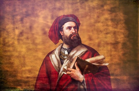 Marco Polo, c.?1254 –1324, an Italian merchant, explorer and writer, digital edited
