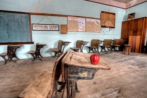 Abandoned School House one room Canada Saskatchewan