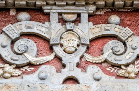 Architectural detail, Bevern Castle, Bevern, Weserbergland, Lower Saxony, Germany