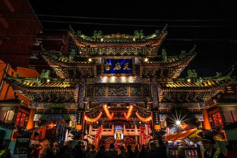 Yokohama Mazu Temple (Yokohama Chinatown). Shooting Location: Yokohama-city kanagawa prefecture