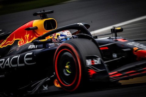 Max Verstappen of the Netherlands drives the Oracle Red Bull Racing RB21 during third practice in