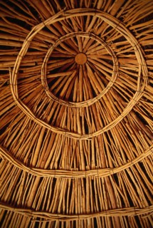 Wood roof, jaisalmer, rajasthan, india