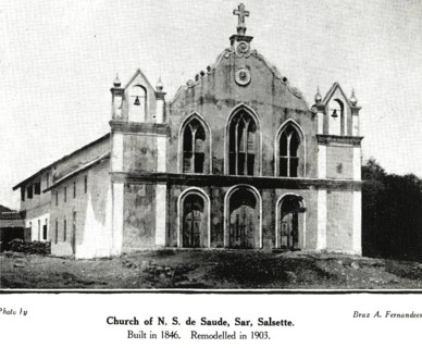 Catholic Community Church of N. S. de Saude, Sar, Salsette built in 1846 remodelled in 1903, India