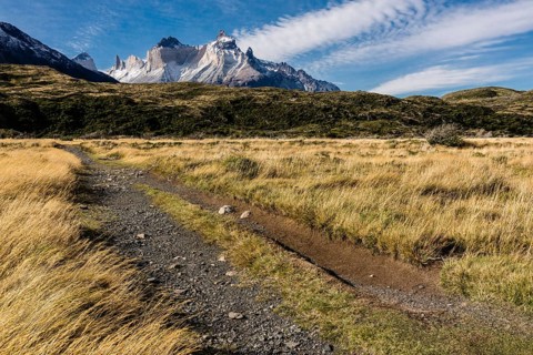 Paine horns, Pehoe lake, W trekking, Torres del Paine National Park, National System of Protected
