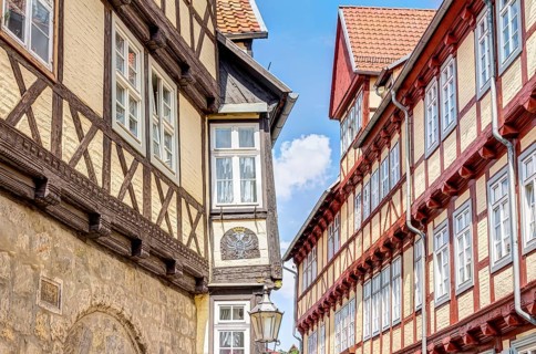 Timber framing houses Quedlinburg old town, Germany