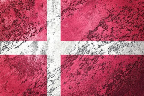 Grunge Denmark flag. Denmark
