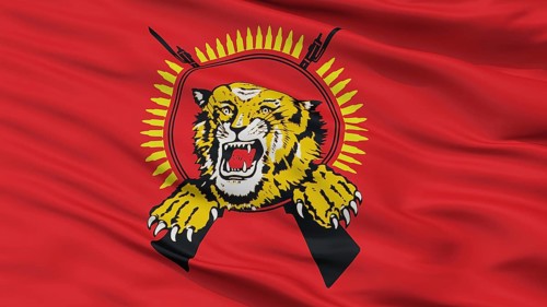 Tamil Tigers Flag, Closeup View