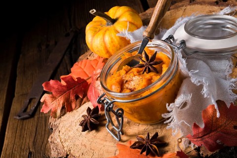 An autumnal rustic pumpkin