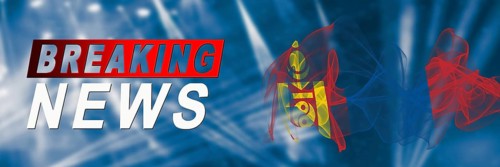 Mongolia Breaking News, Smoke Flag Background