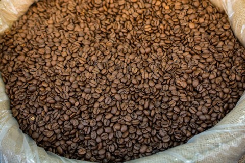 Coffee beans texture or coffee beans background