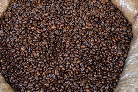Coffee beans texture or coffee beans background