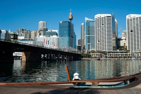 2018-09-18, Sydney, New South Wales, Australia, A view from Darling Harbour to the skyline of