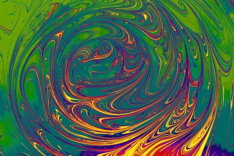 Grunge abstract paint patterns on colorful background