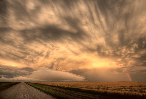 Storm Clouds Prairie Sky Canada Ominous danger