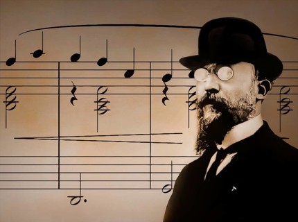 Erik Satie, 1866 – 1925, a French composer and pianist, notesheet for Gymnopédie No. 1, digitally