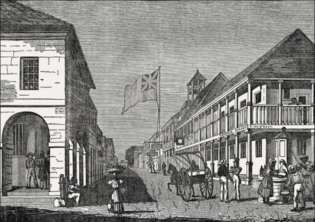 Kingston, capital of Jamaica, Caribbean Sea, 19th century