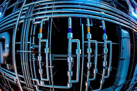 Image of the factory of ceiling pipes. Shooting Location: Sendai, Miyagi Prefecture