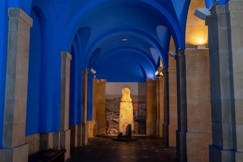 Turbil statue-stele, 3rd century BC, Second Iron Age, Beire, Museum of Navarra, Pamplona, Navarra,