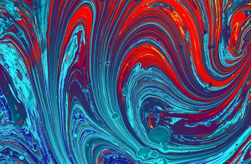 Traditional Ottoman Turkish marbling art patterns as abstract colorful background