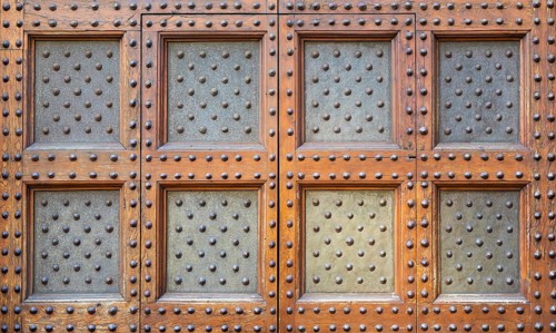 Antique door in historical building, Concept of security, mystery, grunge