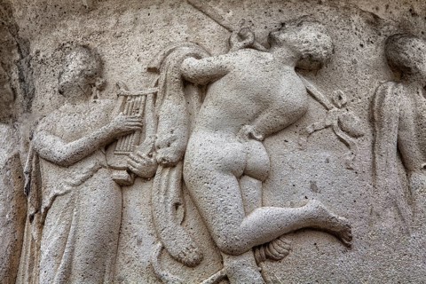 Greek mythology, old Greek vase relief