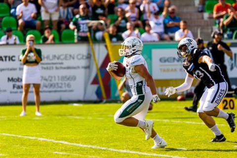 Deutsche Football Liga, Schwäbisch Hall Unicorns, Ingolstadt Duke im Optima-Sportpark Schwäbisch
