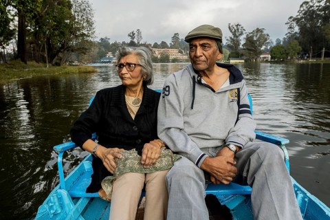 Couple boating in Lake, Kodaikanal, Tamil Nadu, India, Asia