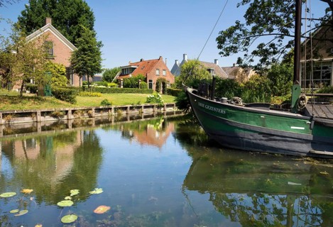 Reed the Three Sisters in the Breede Vaart in the Brabant village of Drimmelen