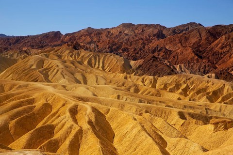 Death Valley National Park California Zabriskie point eroded mudstones