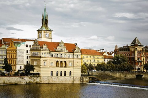 Prague's Ancient Architecture. View From The Charles Bridge. Prague, Czech Republic. Daugavpils,
